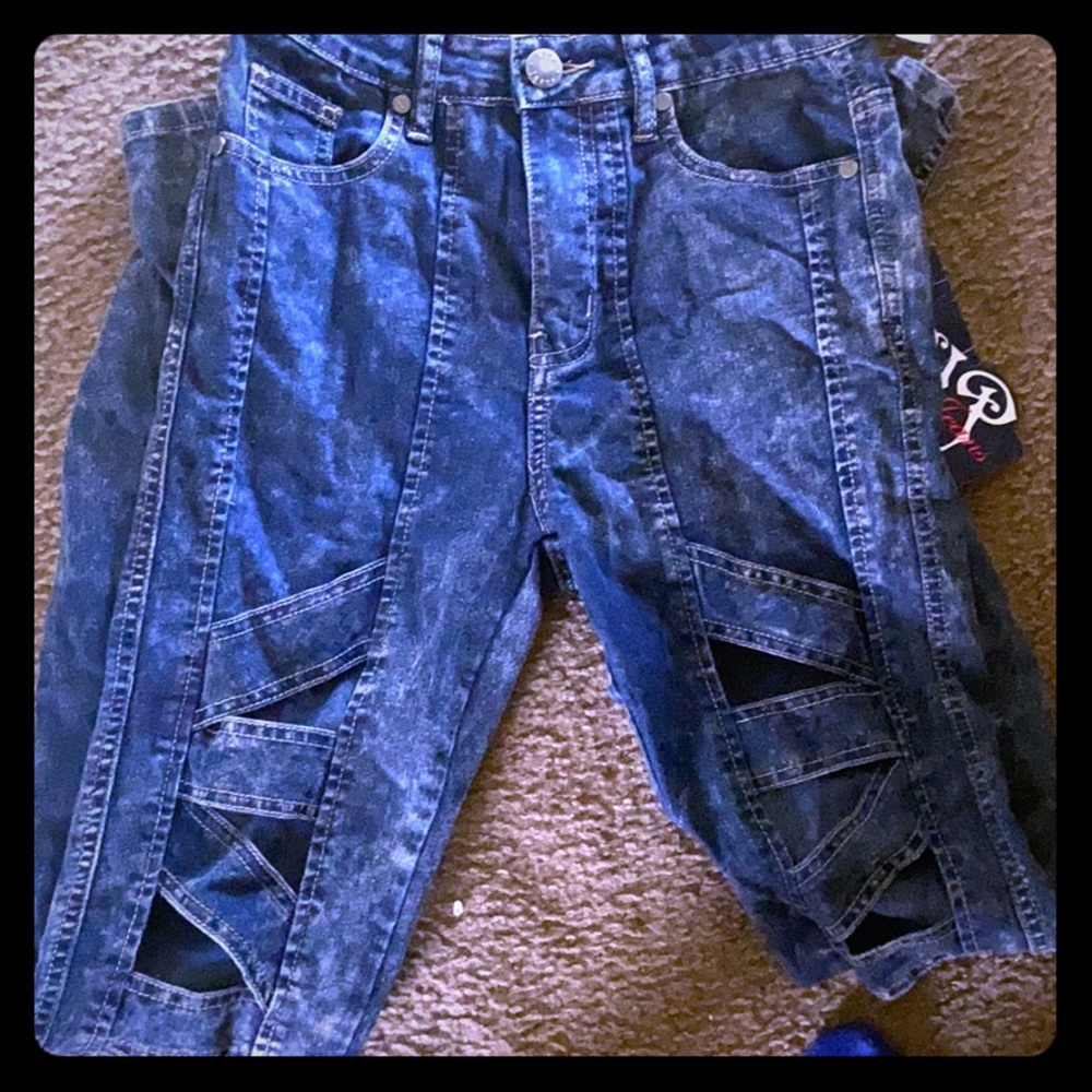 Bleached ripped jeans!